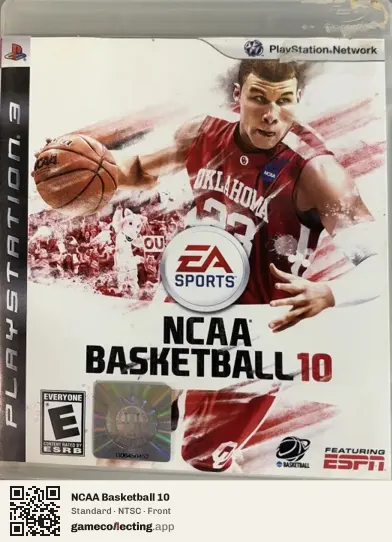 NCAA Basketball 10 PlayStation 3, NTSC box front