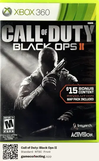 Call of Duty: Black Ops II Xbox 360, NTSC box front