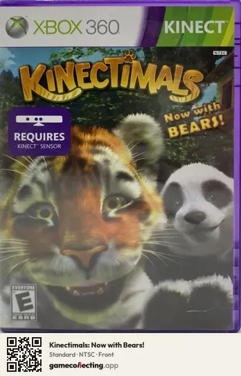Kinectimals: Now with Bears! Xbox 360, NTSC box front