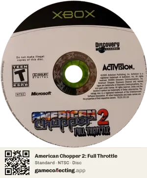American Chopper 2: Full Throttle Xbox, NTSC disc