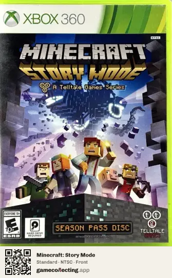 Minecraft: Story Mode Xbox 360, NTSC box front