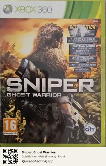 Sniper: Ghost Warrior Xbox 360, France box front