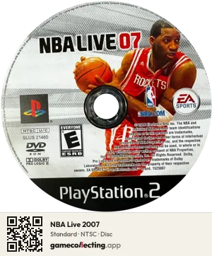 NBA Live 2007 PlayStation 2, NTSC disc