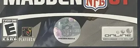 Madden NFL 07, the ESRB box on its front