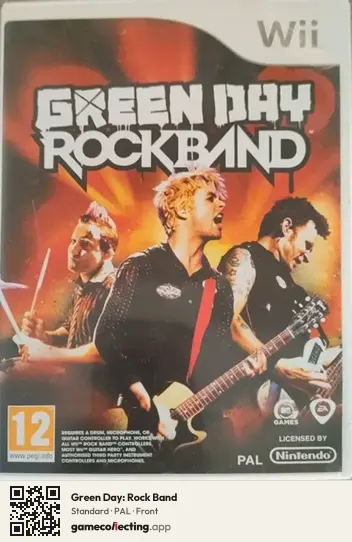 Green Day: Rock Band Nintendo Wii, PAL box front
