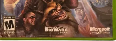 Jade Empire, the ESRB box on its front