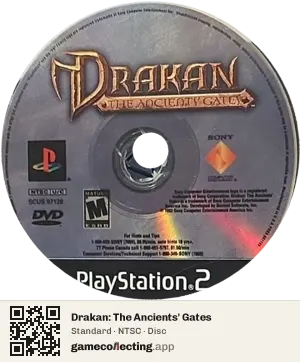 Drakan: The Ancients' Gates PlayStation 2, NTSC disc