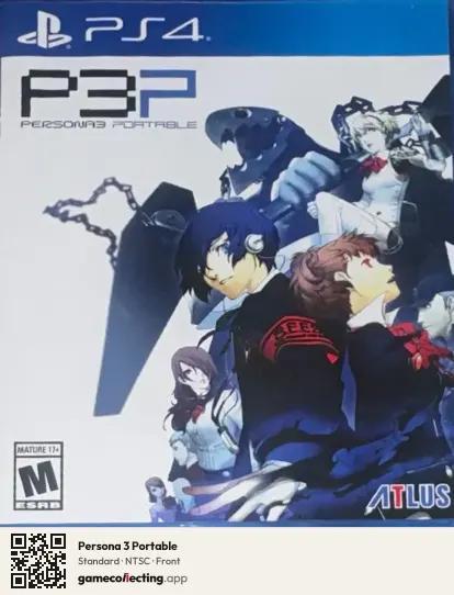 Persona 3 Portable PlayStation 4, NTSC box front