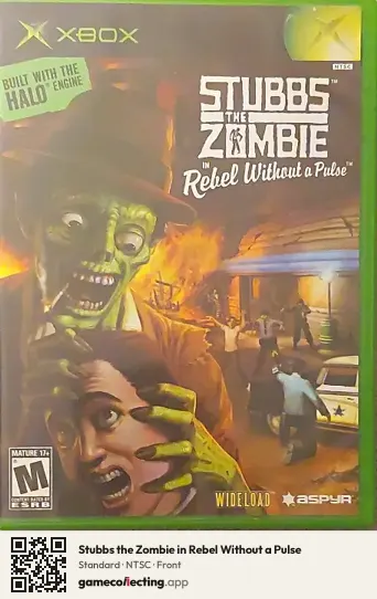 Stubbs the Zombie in Rebel Without a Pulse Xbox, NTSC box front