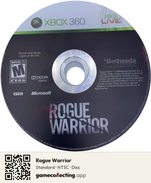 Rogue Warrior Xbox 360, NTSC disc