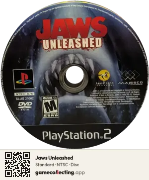 Jaws Unleashed PlayStation 2, NTSC disc