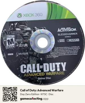 Call of Duty: Advanced Warfare Xbox 360, NTSC disc