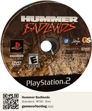 Hummer Badlands PlayStation 2, NTSC disc