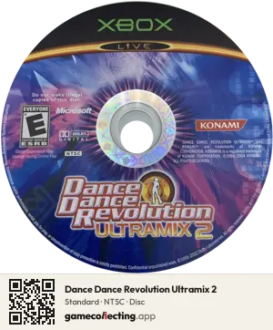 Dance Dance Revolution Ultramix 2 Xbox, NTSC disc