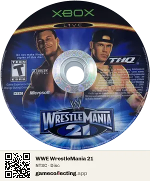 WWE WrestleMania 21 Xbox, NTSC disc
