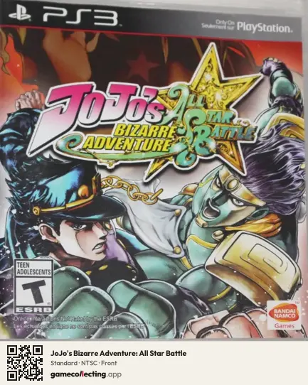 JoJo's Bizarre Adventure: All Star Battle PlayStation 3, NTSC box front