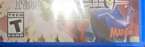 Fate/Extella: The Umbral Star, the ESRB box on its front