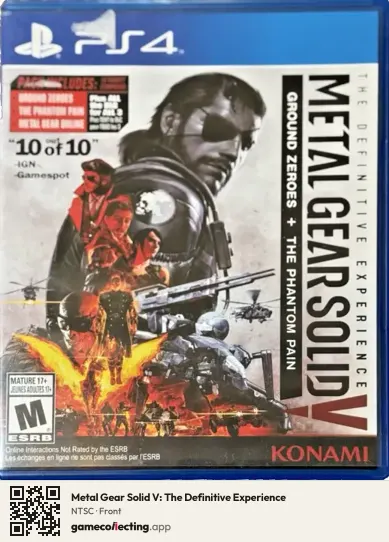Metal Gear Solid V: The Definitive Experience PlayStation 4, NTSC box front