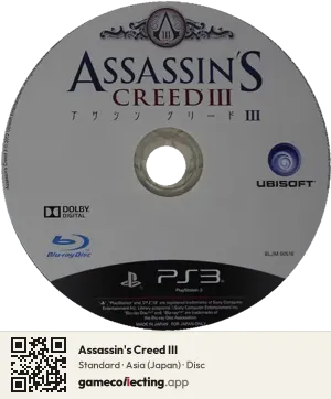 Assassin's Creed III PlayStation 3, Asia disc