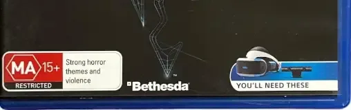 The Elder Scrolls V: Skyrim VR, the Australian classification mark on its front