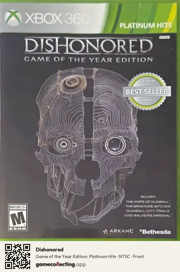 Dishonored Xbox 360, NTSC box front