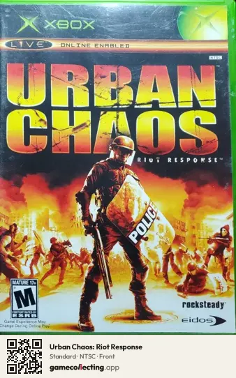 Urban Chaos: Riot Response Xbox, NTSC box front
