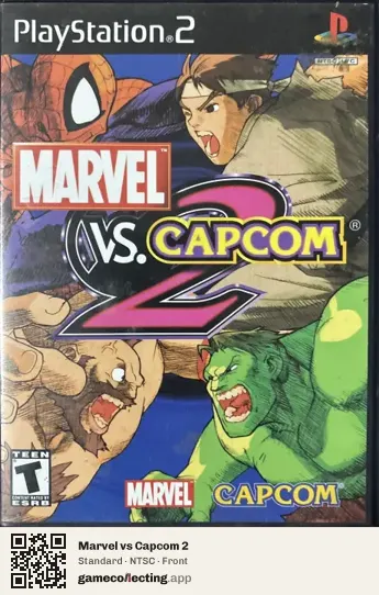 Marvel vs Capcom 2 PlayStation 2, NTSC box front