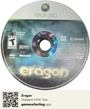 Eragon Xbox 360, NTSC disc