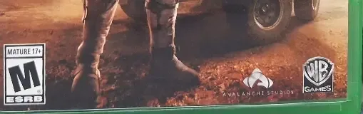 Mad Max, the ESRB box on its front