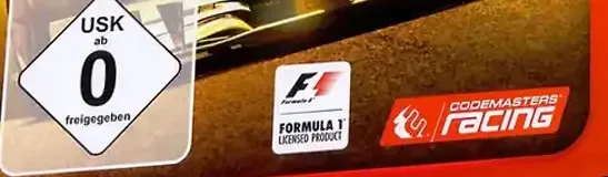 F1 2014, the USK square on its front