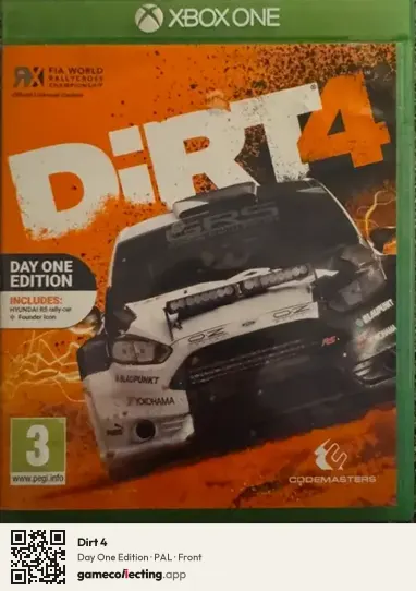 Dirt 4 Xbox One, PAL box front