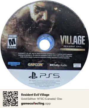 Resident Evil Village PlayStation 5, NTSC disc