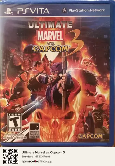 Ultimate Marvel vs. Capcom 3 PlayStation Vita, NTSC box front
