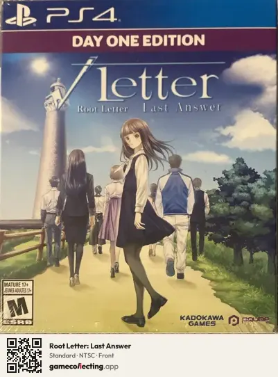 Root Letter: Last Answer PlayStation 4, NTSC box front