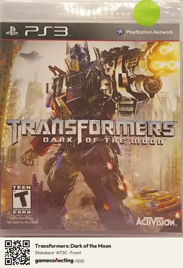 Transformers: Dark of the Moon PlayStation 3, NTSC box front