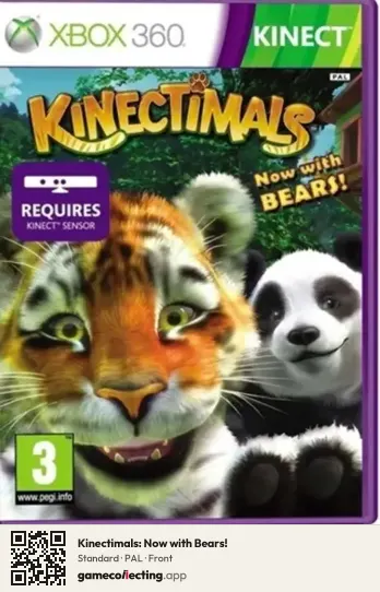 Kinectimals: Now with Bears! Xbox 360, PAL box front