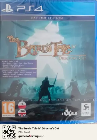 The Bard's Tale IV: Director's Cut PlayStation 4, PAL box front
