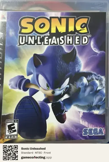 Sonic Unleashed PlayStation 3, NTSC box front
