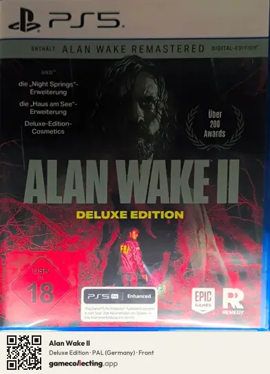 Alan Wake II PlayStation 5, Germany box front