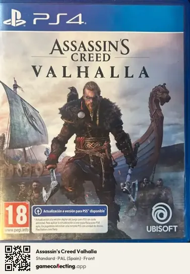 Assassin's Creed Valhalla PlayStation 4, Spain box front