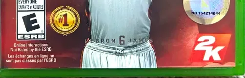 NBA 2K14, the ESRB box on its front