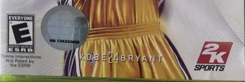 NBA 2K10, the ESRB box on its front