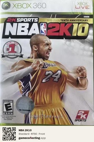 NBA 2K10 Xbox 360, NTSC box front