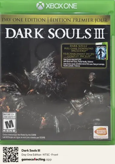 Dark Souls III Xbox One, NTSC box front