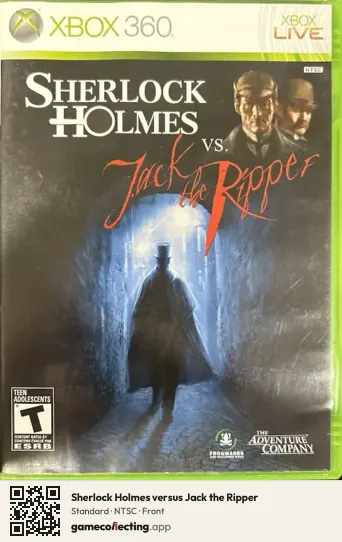 Sherlock Holmes versus Jack the Ripper Xbox 360, NTSC box front
