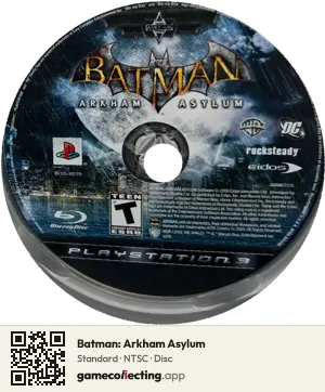 Batman: Arkham Asylum PlayStation 3, NTSC disc