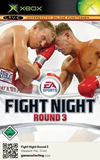 Fight Night Round 3 Xbox, PAL box front