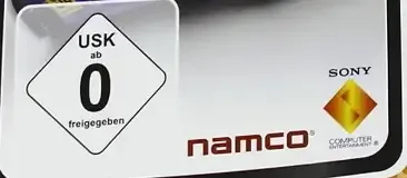 Ridge Racer, the USK square on its front
