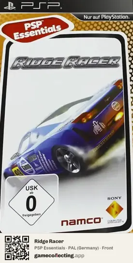 Ridge Racer PlayStation Portable, Germany box front