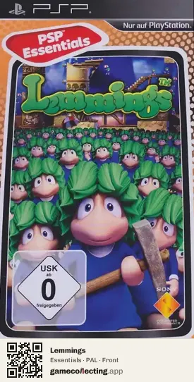 Lemmings PlayStation Portable, PAL box front